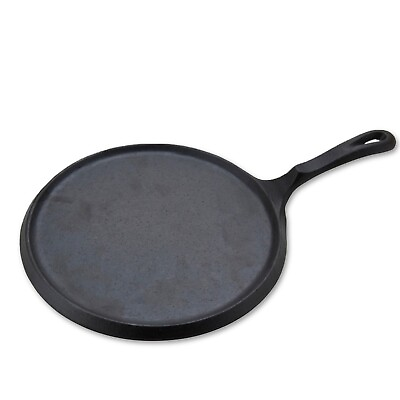 #ad Alpine Cuisine Round Comal Cast Iron 10 Inch Seasoned Coating Black with Durable $22.99