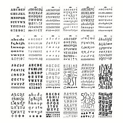 #ad 24 pcs Letter Templates Soft Plastic Alphabet Stencils DIY Drawing Templates $10.94