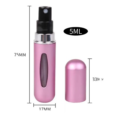 #ad 5ml Perfume Refill Bottle Portable Mini Refillable Spray Jar Pump Empty Travel $8.50