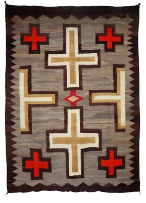 #ad Handwoven wool Kilim Navajo Rug Southwestern Design Native American Style $420.00