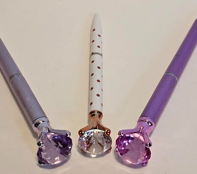 #ad Handwriting Pens with Diamond Bling Set of 3 $14.89
