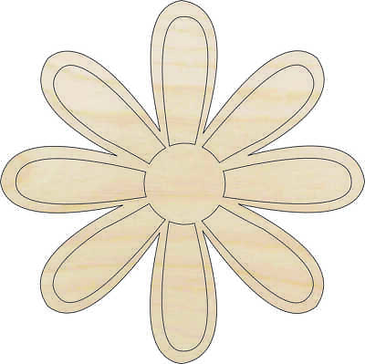 #ad Flower Daisy Laser Cut Out Unfinished Wood Craft Shape FLR58 $3.03