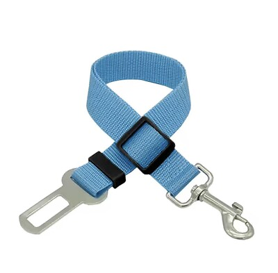 #ad Pet Dog Car Seat Belt Safety Clip Adjustable Strap for Dogs Light Blue $8.54