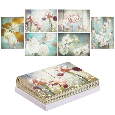 24 Pack Floral Sympathy Cards Bulk with Envelopes for Funeral Memorial 5x7” $17.44