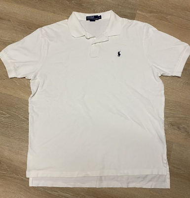 #ad Polo Ralph Lauren White Polo Men#x27;s Shirt Size XL 100% Cotton $14.95