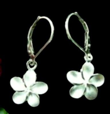 #ad Sterling Silver Flower Earrings $37.00