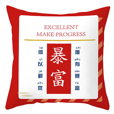 #ad Cushion Cover Eye catching Decorative Cushion Protector New Year Home Fabric Art $8.87