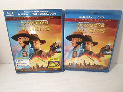 #ad Cowboys amp; Aliens Blu ray DVD 2 Disc Digital Copy Code Ultraviolet $8.00