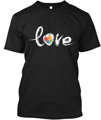 #ad Love Autism T Shirt Made in the USA Size S to 5XL $21.97