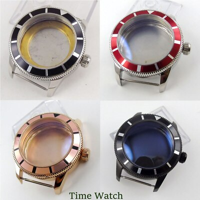 #ad Rose Gold PVD Watch Case 46mm Fit ETA2836 Miyota8215 821A DG2813 Aluminum Bezel $45.00