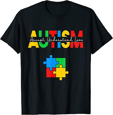 #ad Accept Understand Love Autism Awareness Puzzle T Shirt Support $19.99