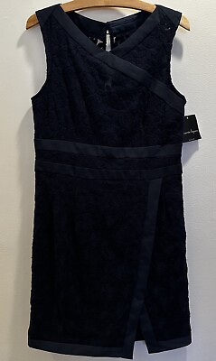 #ad $348 NWT Nanette Lepore Blue Lace Dress Women’s Size 8 Medium Navy Blue $6.00