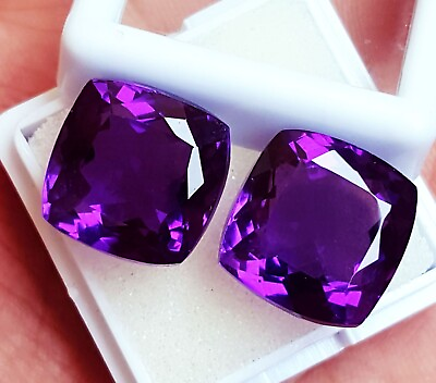 #ad Loose Gemstone Natural Purple Tanzanite Cushion Cut 22 Ct Pair Certified H95 $15.30