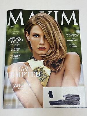 #ad Maxim Magazine Oct 2014 Angela Lindvall Anastasia Ashley Ray Liotta Ferrari $9.99