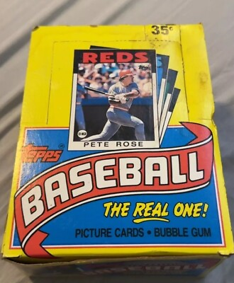 #ad 1986 topps baseball Trading Cards Full Box 36 Packs Factory Sealed $85.00