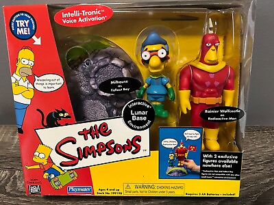 #ad The Simpsons RADIOACTIVE MAN amp; FALLOUT BOY Interactive Figures Set NEW IN BOX $29.95