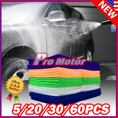 #ad Bulk Lot Microfiber Cleaning Cloth Towel No Scratch Rag Car Polishing Detailing $9.00