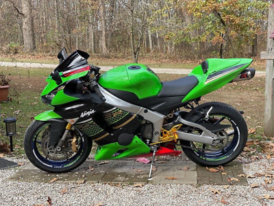#ad Fit for Kawasaki 2005 2006 ZX6R 636 Injection Green ABS Plastic Fairing k052 $479.99