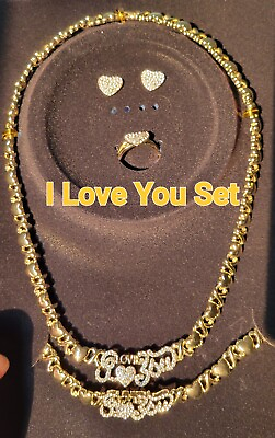 #ad Xoxo 18 k gold Necklace Set $25.00