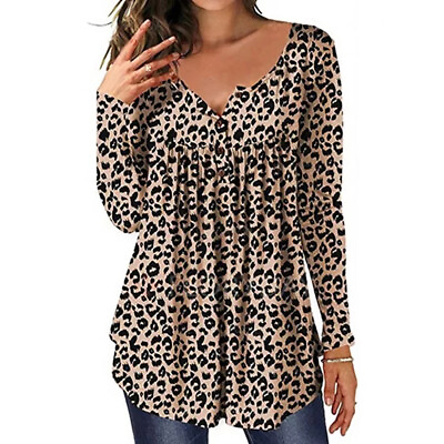 #ad #ad Plus Size Women#x27;s Long Sleeve T Shirt Tops Ladies Floral Print Casual Tee Blouse $18.23