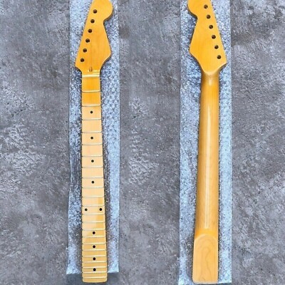 #ad Electric Guitar Neck 22 Frets DIY Yellow Canada Maple for ST Stratocaster $46.54