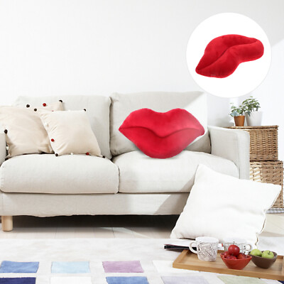 #ad Lip Pillow Hug Plush Pillow Lip Shaped Pillow Sofa Waist Pillows $9.73