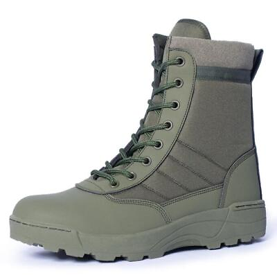 #ad Outdoor Tactical Leather Boots Military Combat SWAT Army Desert Shoes Unisex New $34.11