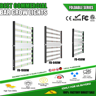 #ad Phlizon FD9600 8000 6500 4500 LED Grow Light Bar Hydroponics Commercial Plant IR $149.39