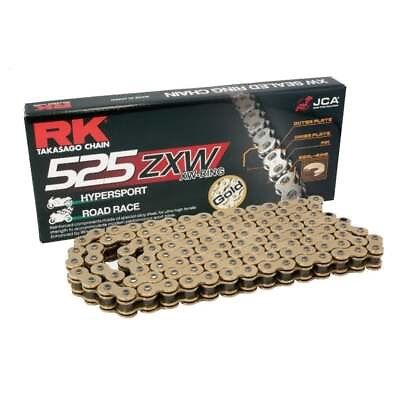 #ad RK Motorcycle ZXW Chain Gold 525 X 116L GBP 160.72