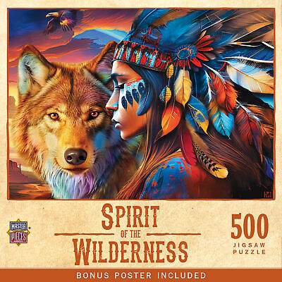 #ad MasterPieces Tribal Spirit Spirit of the Wilderness 500 Piece Jigsaw Puzzle $16.99