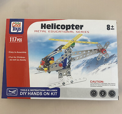 #ad Totally Cool Toys Metal Educational Assembly Kit HELICOPTER $12.00