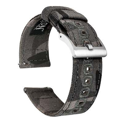 #ad Grey Camouflage Crafted Canvas Watch Band Watch Band $23.99