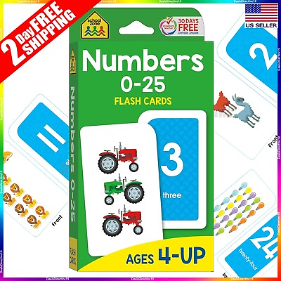 #ad Numbers Flash Cards 0 25 for Kids 4 Preschool Learning Toddlers Educational NEW $7.50
