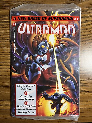 #ad ULTRAMAN 1 NM NM 1ST APP POLYBAGGED VIRGIN COVER EDITION WITH TRADING CARD 1993 $13.45