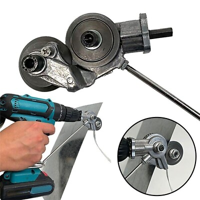 #ad Electric Drill Shears Plate Cutter Attachment Metal Iron Tin Quick Cutting Tool $11.99