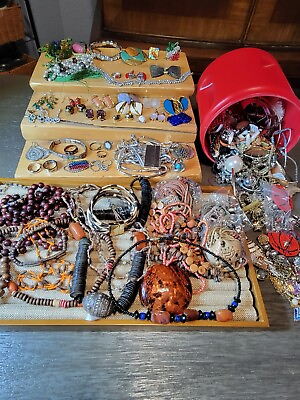 #ad 5 Pounds All Wearable Used amp; NWT Costume Jewelry Lot Fashion Jewelry Bundle $125.00