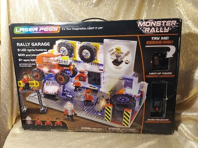 #ad 18205 Laser Pegs Monster Rally Rally Garage Light Up New With Figures $52.50