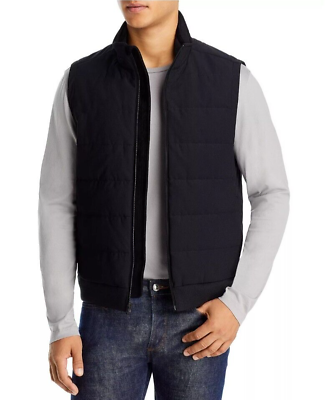 VINCE Men#x27;s Modern Down Quilted Black Vest Size S NEW without tag Retail $395 $149.00