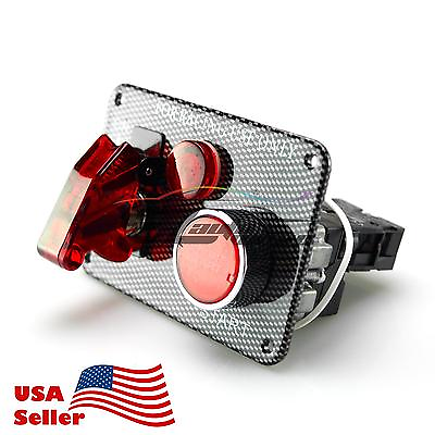 #ad Racing Car 12V Ignition Switch Engine Start Push Button LED Toggle Panel ES02 $22.98