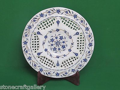 #ad Marble Plate Inlay Pietra Dura Work White Stone Art amp; Craft Home Gifts Decor $168.15