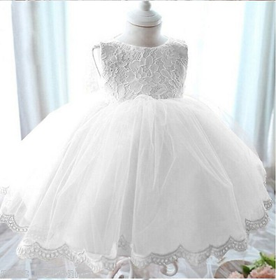 #ad Delilah Baby Flower Girl Dress Christening Birthday Lace Gown amp; FREE Headband GBP 27.86