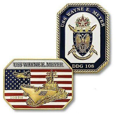 #ad NAVY USS WAYNE E. MEYER DDG 108 2.25quot; CHALLENGE COIN $39.99