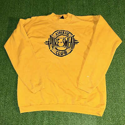 #ad VTG 90s Pure Sweat Athletic Club Pullover Crewneck Sweatshirt Mens XL $25.00