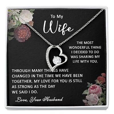 To My Wife Necklace Gift Birthday Necklace From Husband For Wife Gift Holiday $28.99