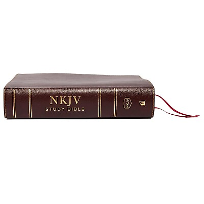 #ad Thomas Nelson NKJV Study Bible Burgundy Full Color Comfort Print $32.00