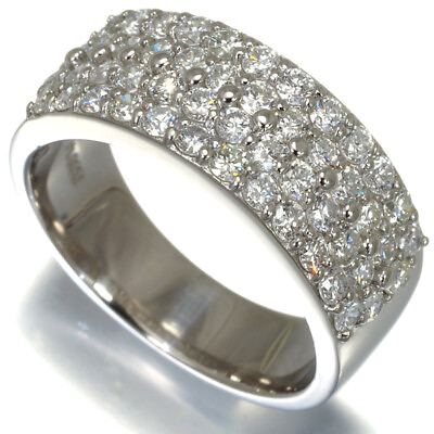 #ad Diamond 1.20ct Paved Ring 900 Platinum $1052.35