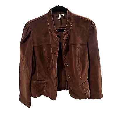 #ad #ad St Johns Bay Womens Jacket Corduroy Blazer Brown Long Sleeve Size XL $19.99