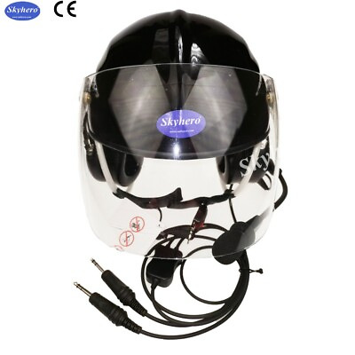 #ad Aviation helmet with headset pilot helmet EN966 paramotor helmet aircraft helmet $269.00