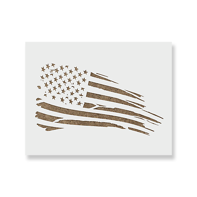 #ad American Flag Rugged Stencil Durable amp; Reusable Mylar Stencils $5.99