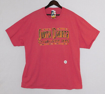#ad New NWT SOUTH DAKOTA USA Tourist Vacation Souvenir T Shirt Unworn Mens 2XL XXL $14.88